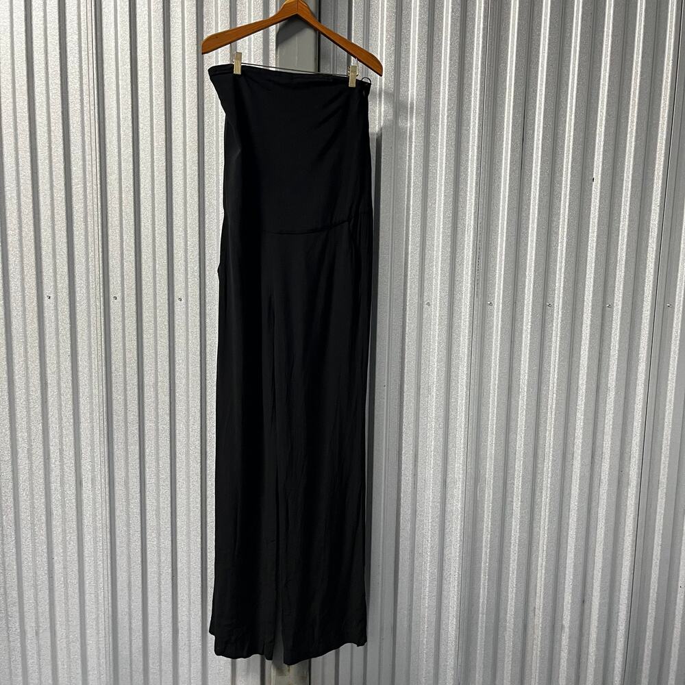 Enza Costa Black Strapless Wide-Leg Pants‎ Women’s Size 2